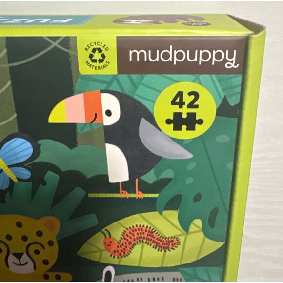 Mudpuppy Rainforest Fuzzy Puzzle 42 Chunky Pieces Eco-Friendly Educational - Picture 2 of 6
